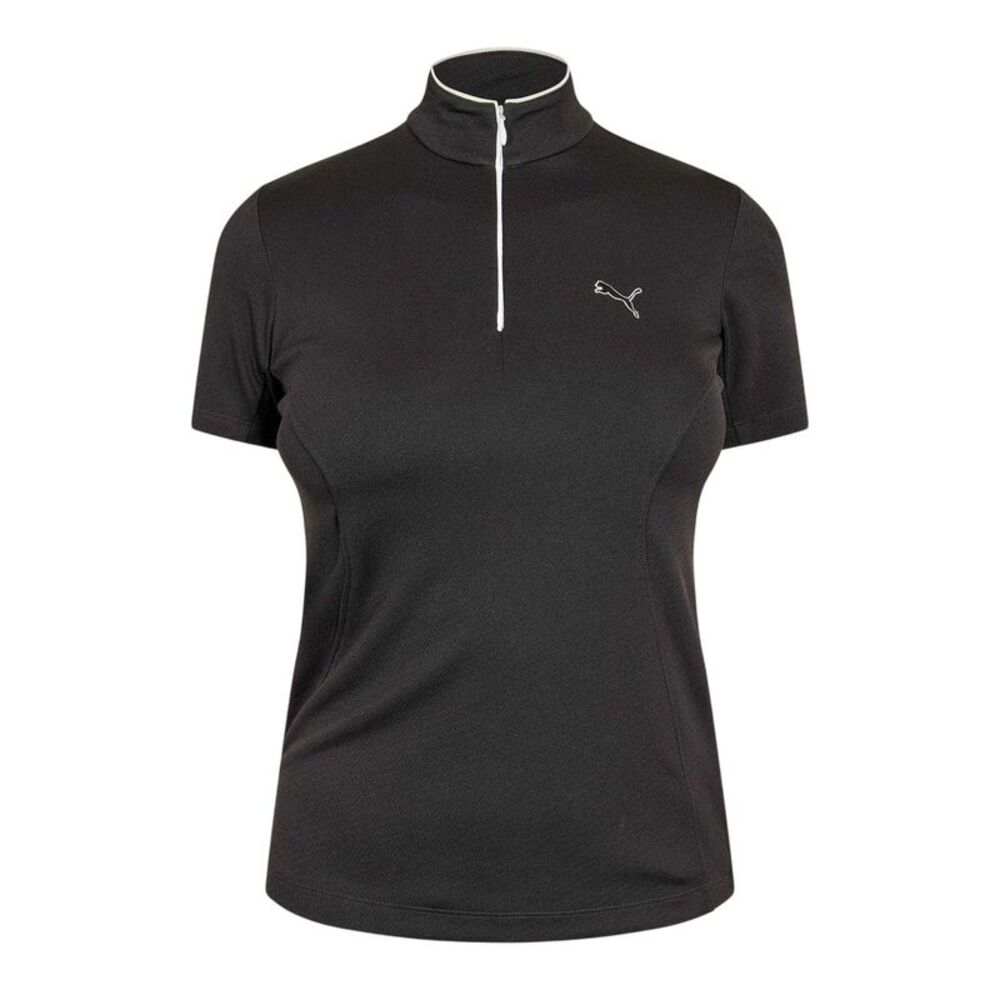 Puma Womens/Ladies Quarter Zip Polo Shirt / Black